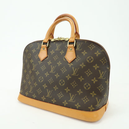 Louis Vuitton Alma Monogram Canvas, Brown, Canvas, Handbag