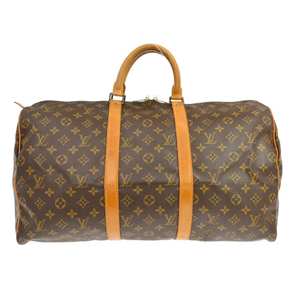 Louis Vuitton Keepall Monogram, Brown, Canvas, Travel Bag
