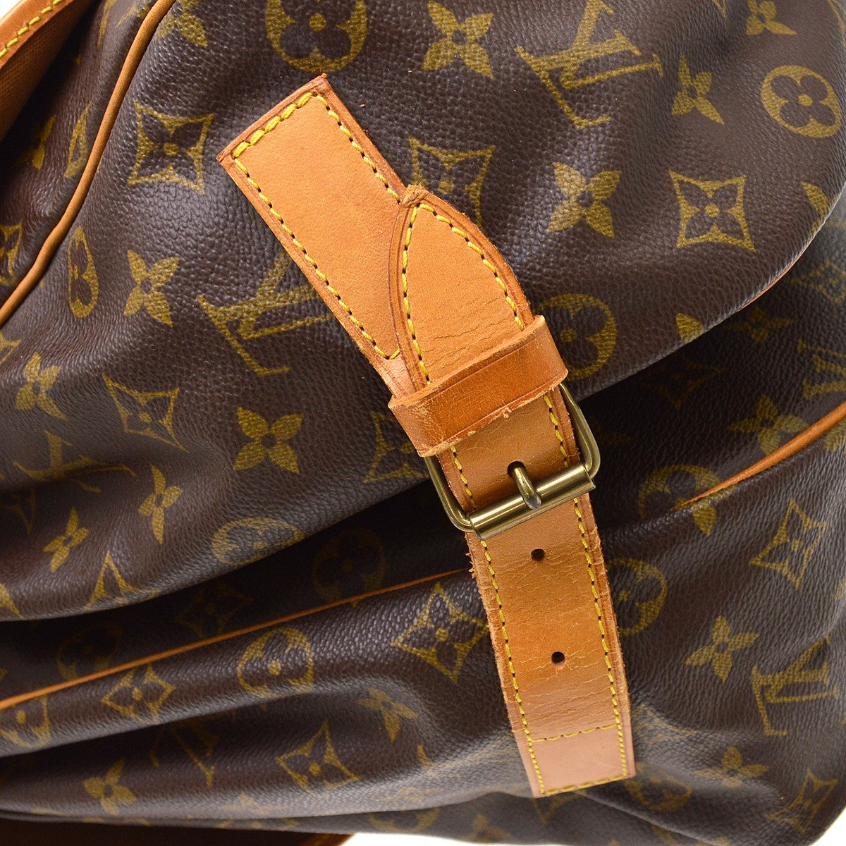 Louis Vuitton Saumur Monogram, Brown, Canvas, Shoulder Bag