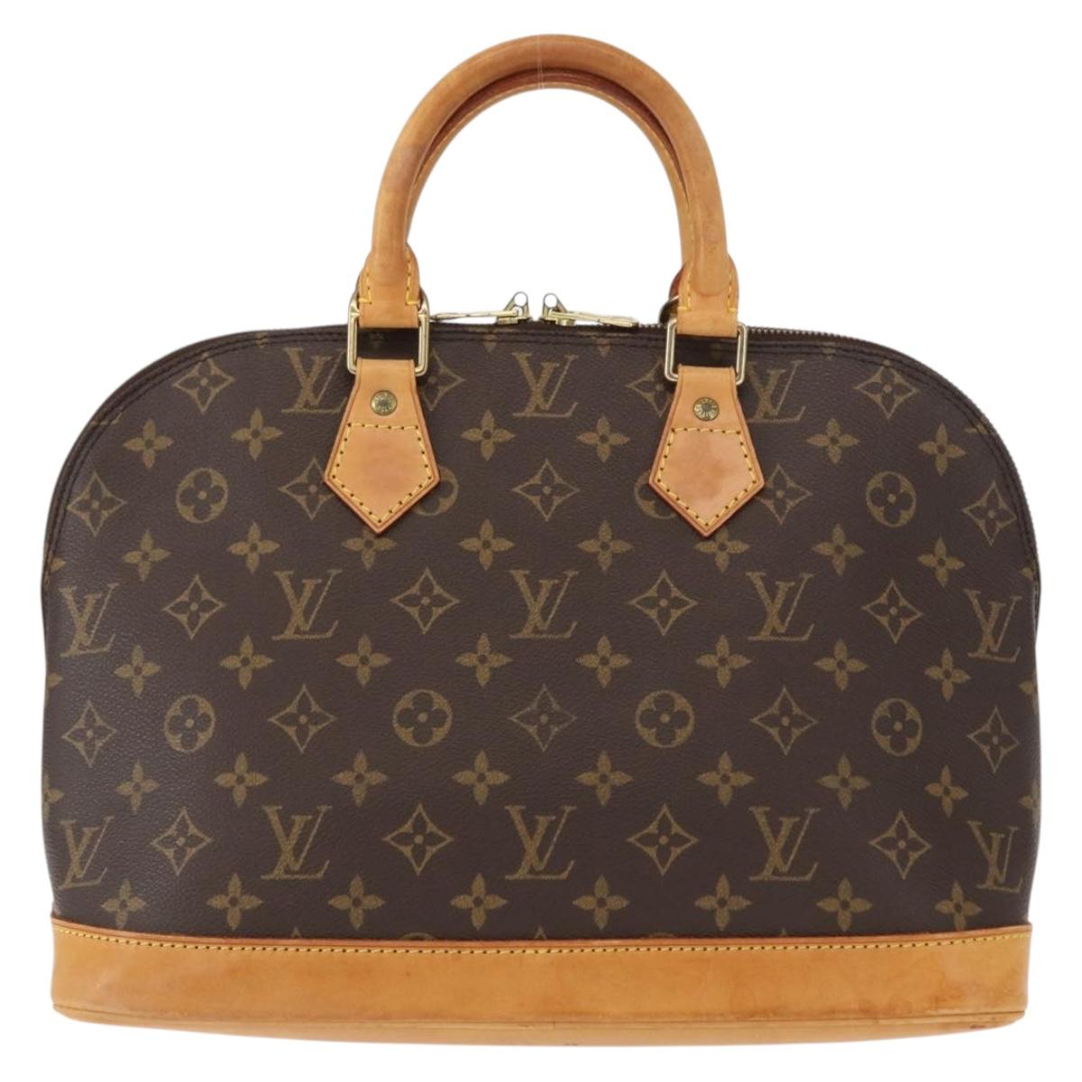 Louis Vuitton Alma Handbag Monogram Canvas, BROWN, CANVAS, Handbag