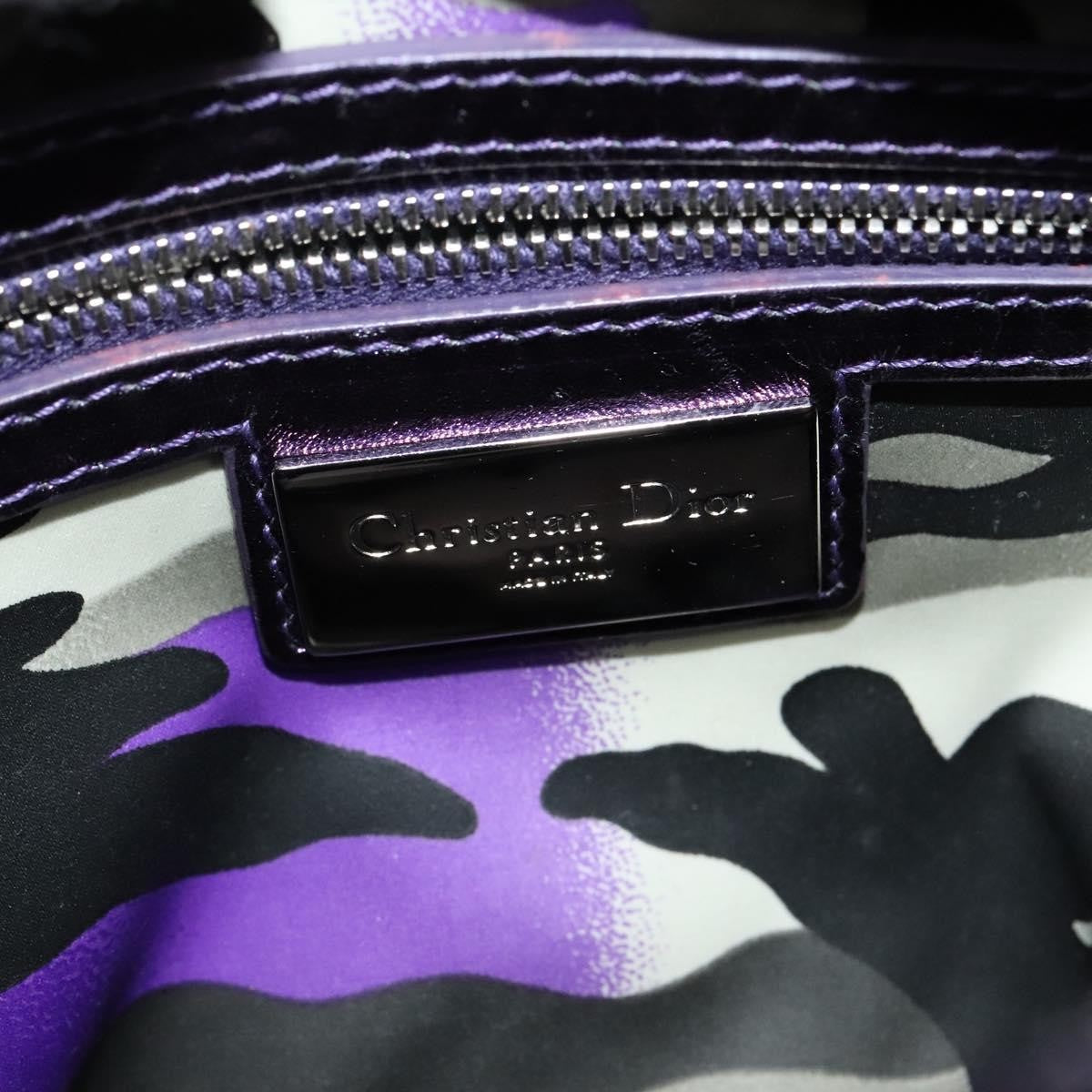Christian Dior Lady Dior, Purple, Leather, Handbag
