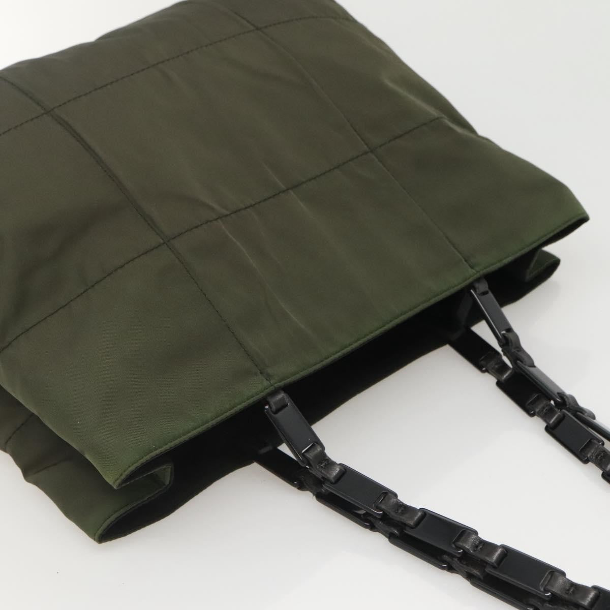 Prada Vintage Tessuto, Khaki, Nylon, Shoulder Bag