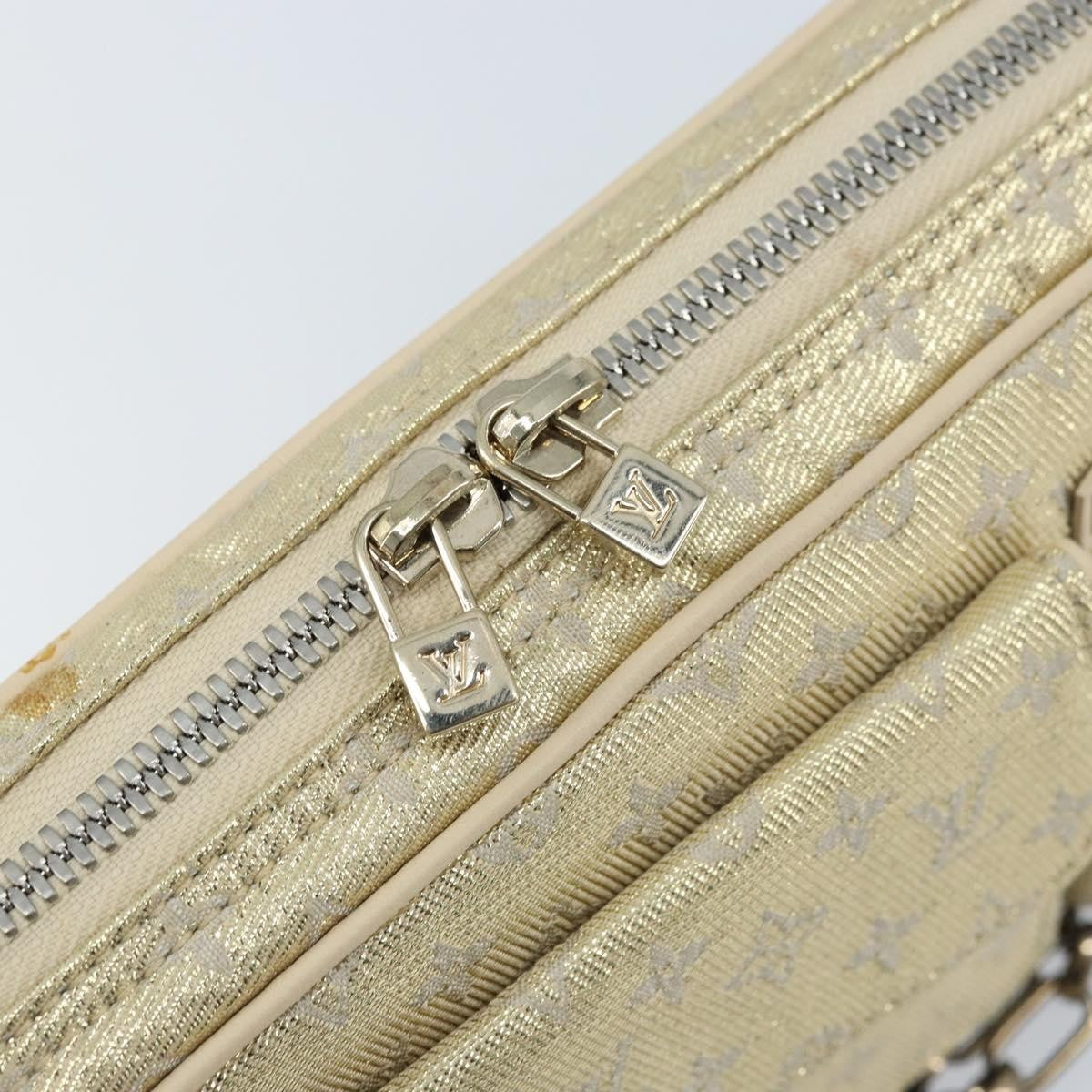Louis Vuitton McKenna Mini Lin, Gold, Canvas, Shoulder Bag