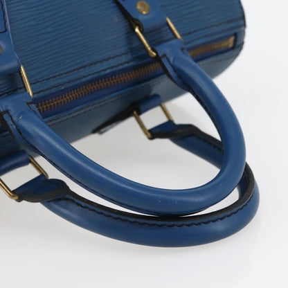 Louis Vuitton Speedy Handbag Epi Leather, BLUE, LEATHER, Handbag