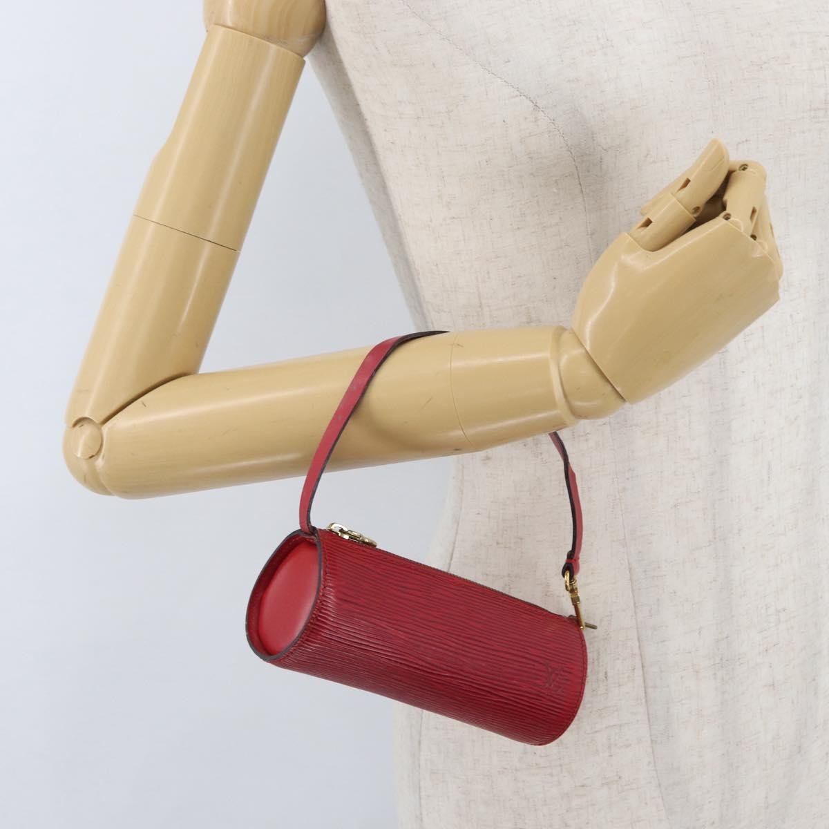 Louis Vuitton Soufflot Pochette Epi Leather, Red, Leather, Clutch