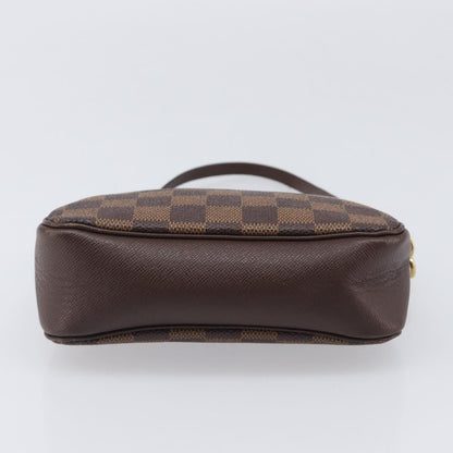Louis Vuitton Trousse Make Up Damier, Brown, Canvas, Clutch