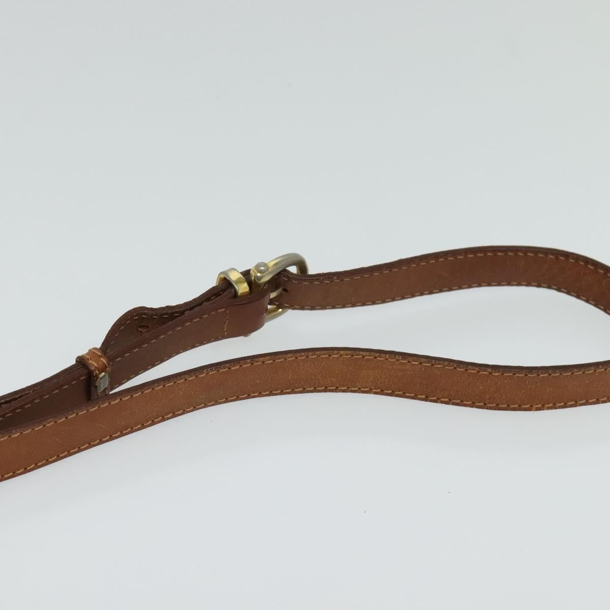 Celine Vintage Macadam Canvas and Leather, Beige, Canvas, Shoulder Bag