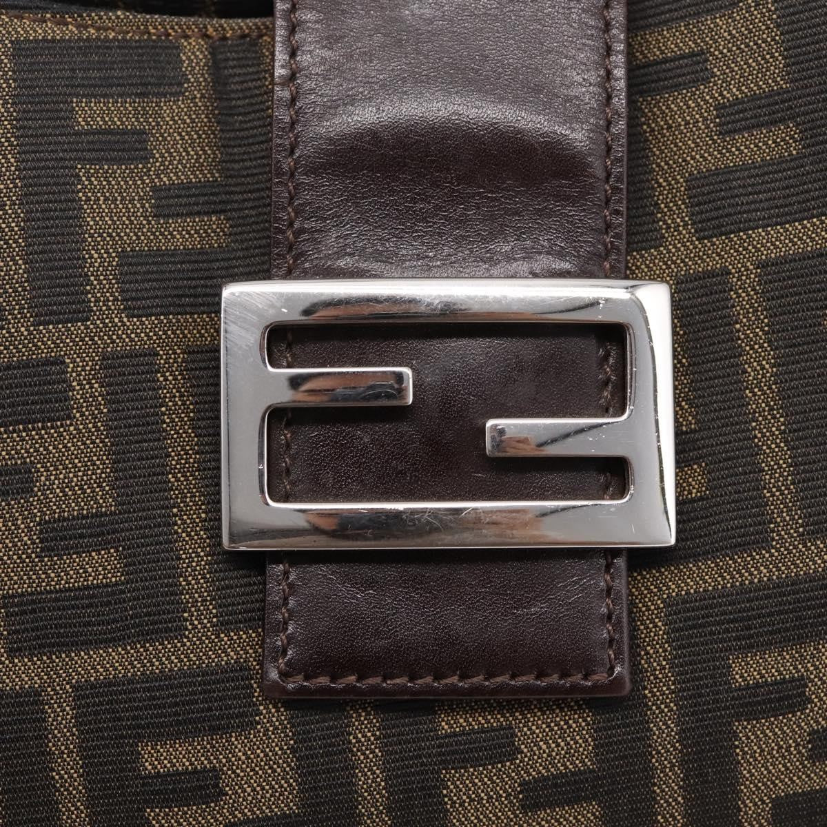 Fendi Mamma Baguette Shoulder Bag Zucca Canvas, Black, Canvas, Handbag