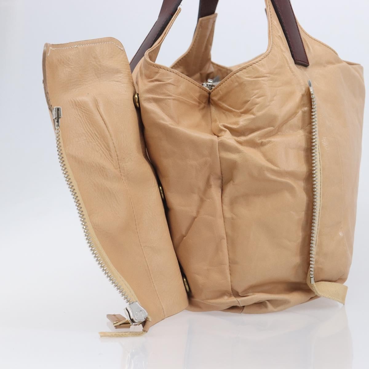 Celine Tote Leather, Beige, Leather, Tote Bag