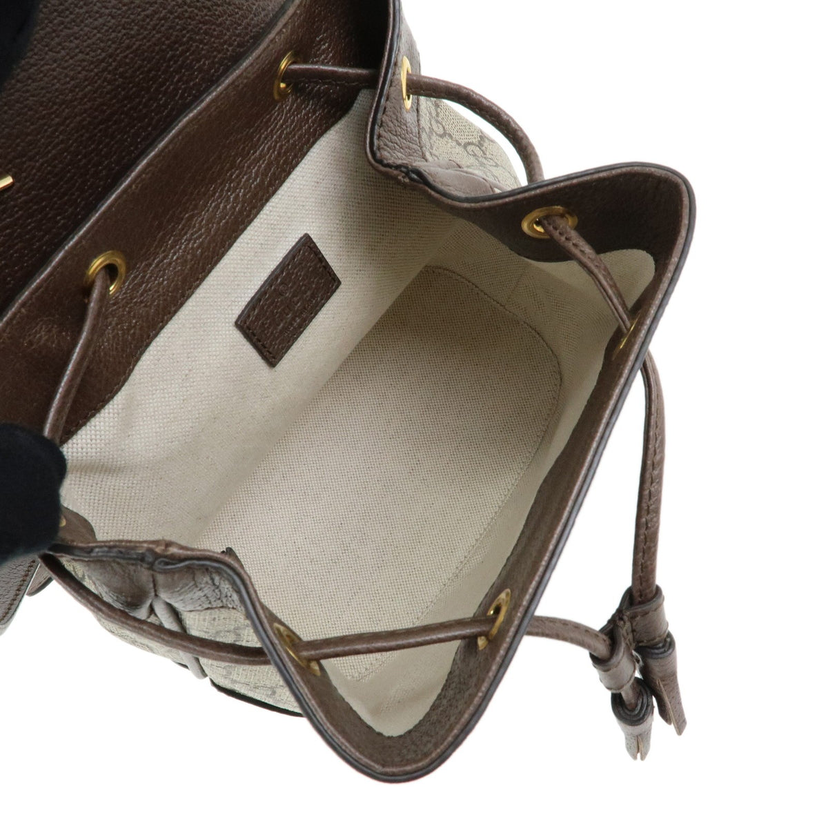 Gucci Ophidia Flap GG Coated Canvas with Leather, Beige, Canvas, Shoulder Bag