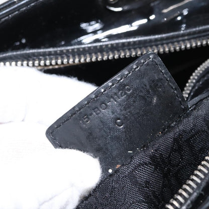 Christian Dior Lady Dior Cannage Stitch Patent, Black, Patent Leather, Handbag