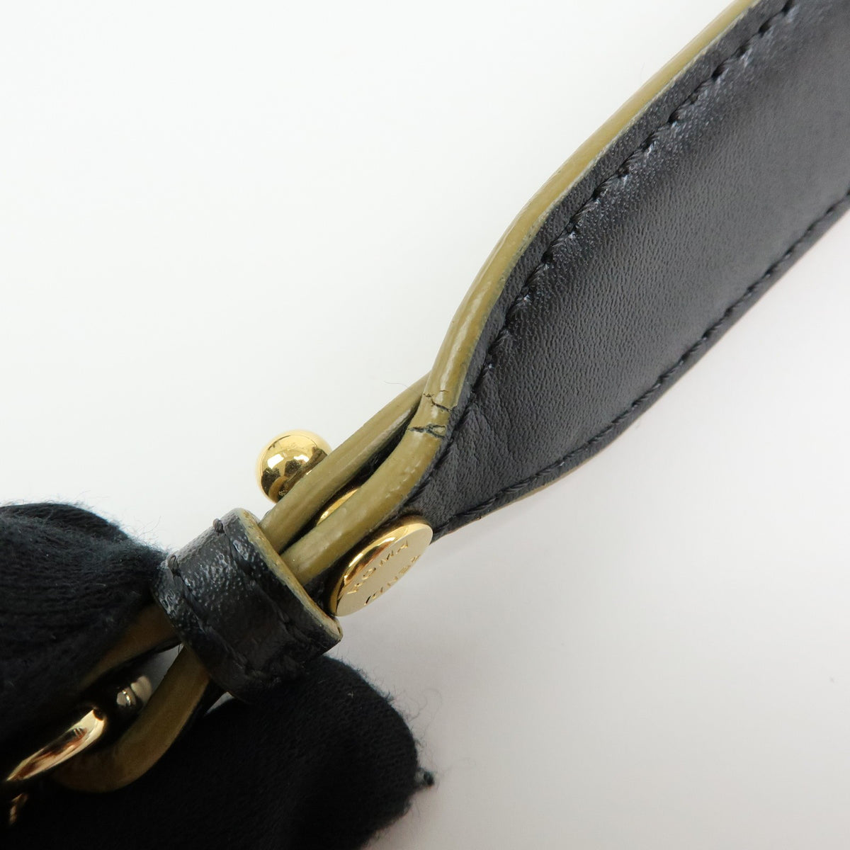 Fendi Kan I Leather, Black, Leather, Shoulder Bag