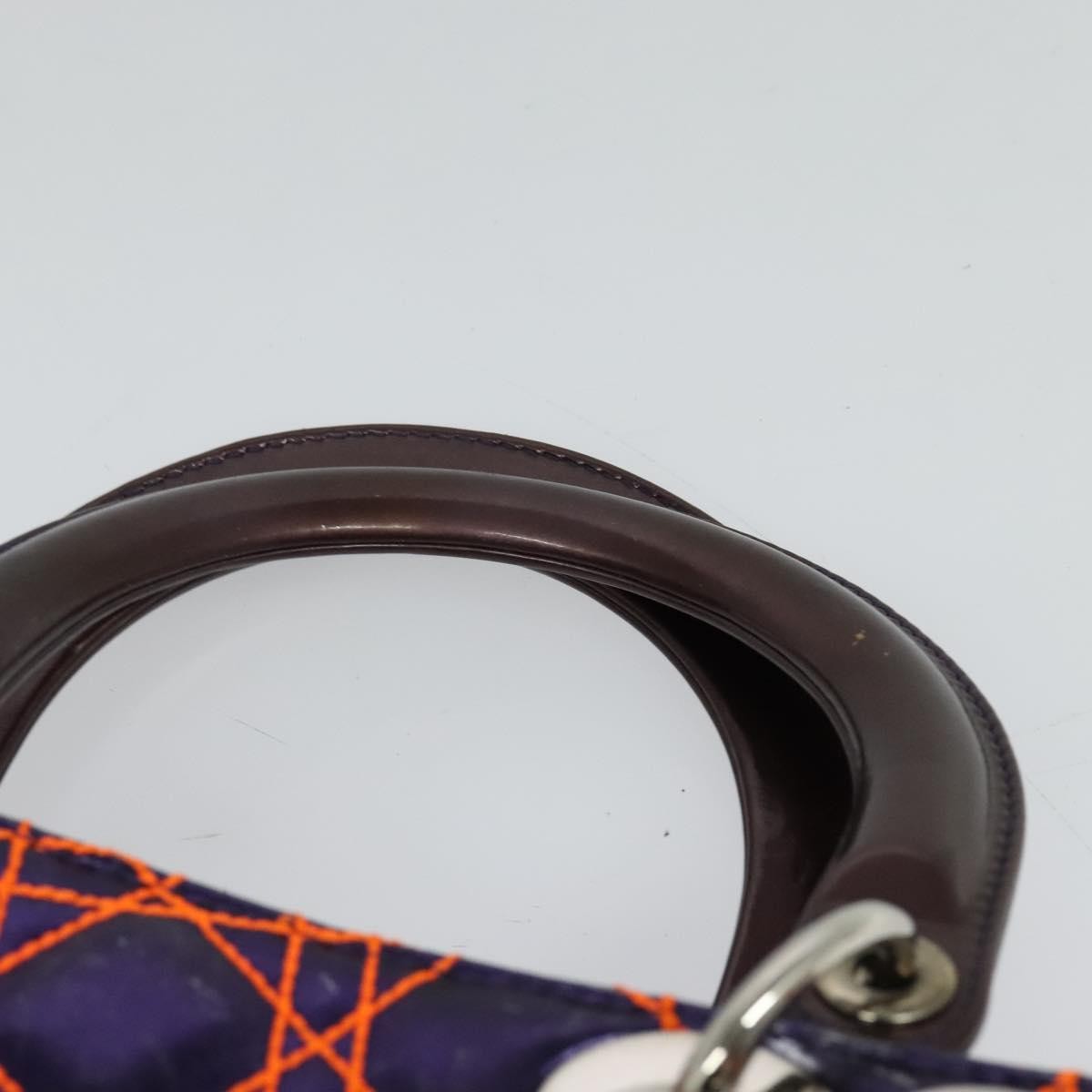 Christian Dior Lady Dior, Purple, Leather, Handbag