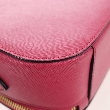 Prada Odette Top Handle Saffiano Leather, Pink, Leather, Handbag