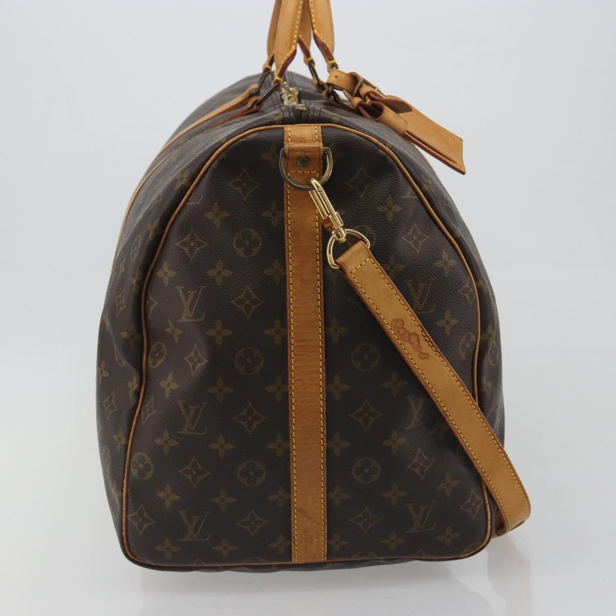 Louis Vuitton Keepall Bandoulière Monogram, Brown, Canvas, Travel Bag