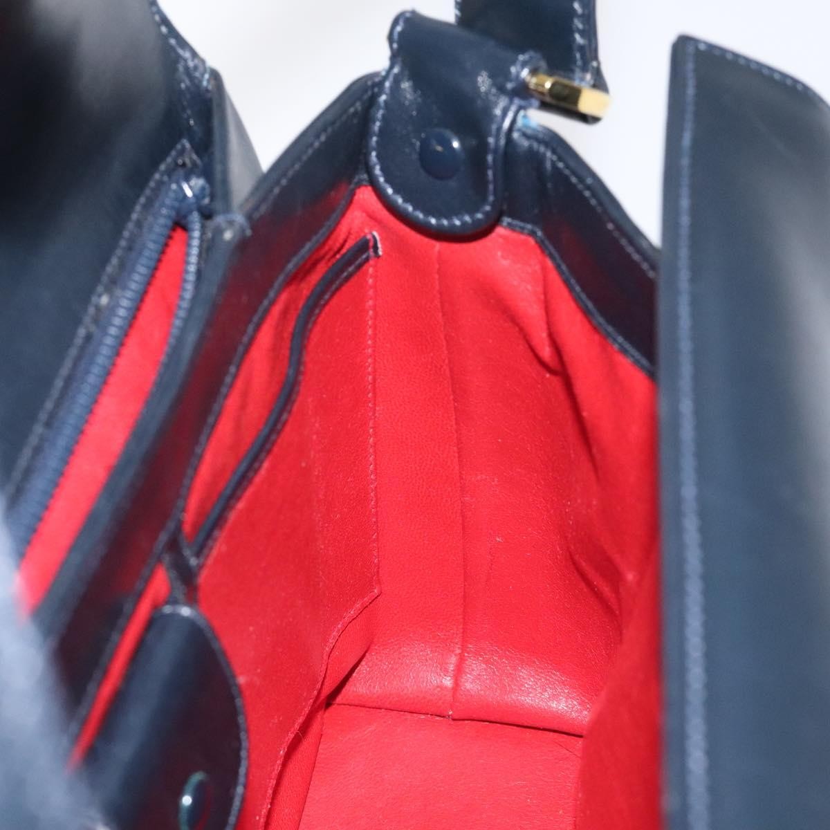 Gucci Vintage Leather, Navy, Leather, Handbag
