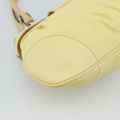 Salvatore Ferragamo Gancini Leather, Yellow, Leather, Handbag