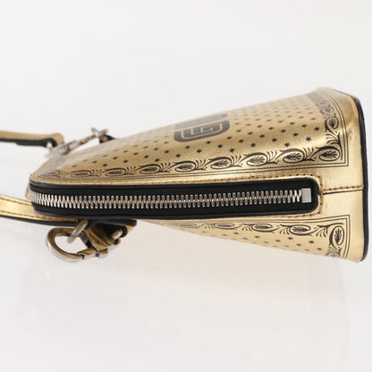 Gucci Dome Limited Edition Printed Leather, Gold, Leather, Crossbody Bag