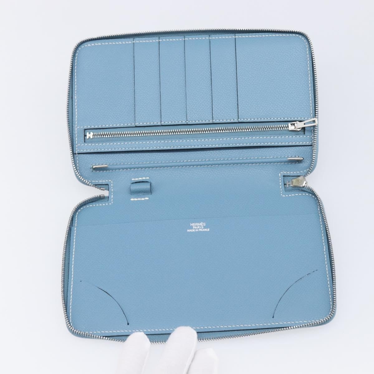 Hermes Vision II Agenda Epsom, Blue, Leather, Wallet