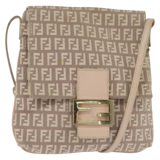Fendi Mama Messenger Bag Zucca Canvas, BEIGE, CANVAS, Crossbody bag