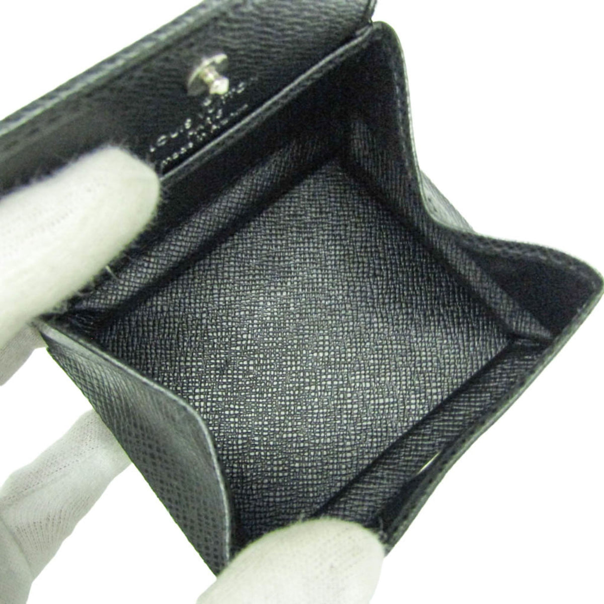 Louis Vuitton Porte Monnaie Boite Leather, Black, Leather, Wallet