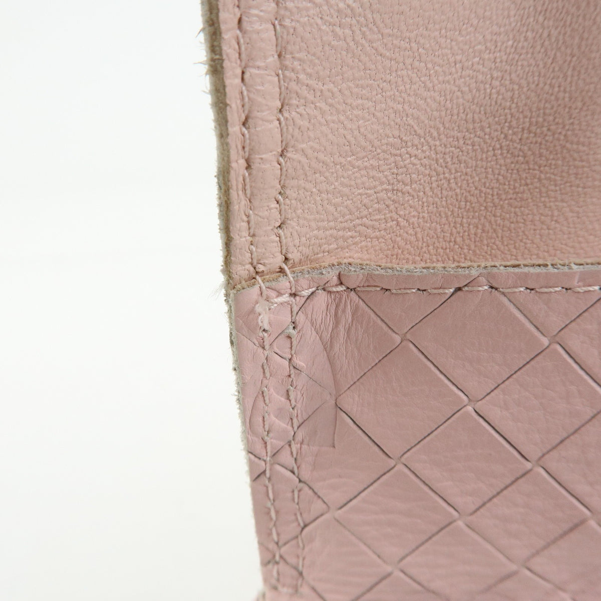 Bottega Veneta Expandable Chain Embossed Intrecciato Nappa, Pink, Leather, Crossbody Bag