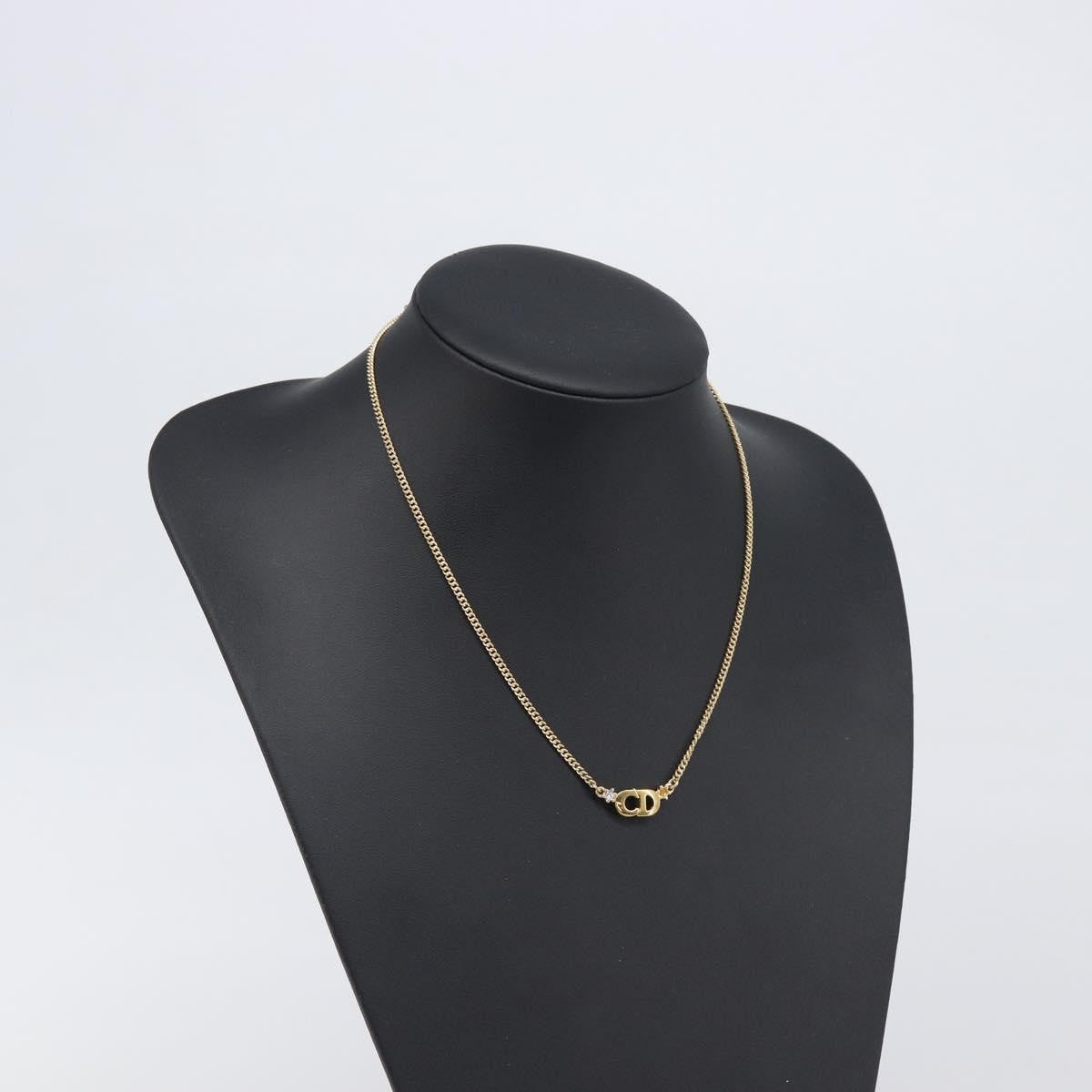 Christian Dior Clair D Lune Pendant Metal with Crystals, Gold, Metal, Necklace