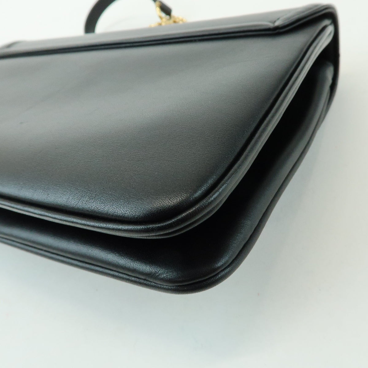 Gucci Rajah Chain Leather, Black, Leather, Tote Bag
