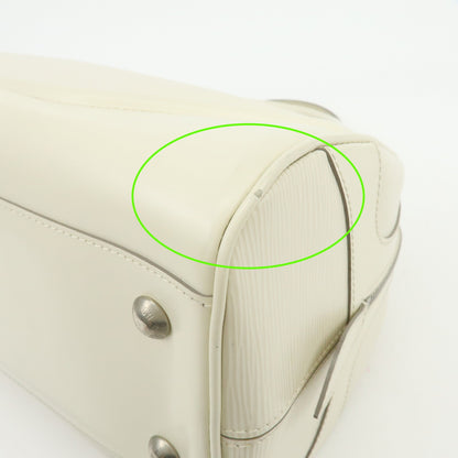 Louis Vuitton Montaigne Bowling Epi Leather, White, Leather, Handbag