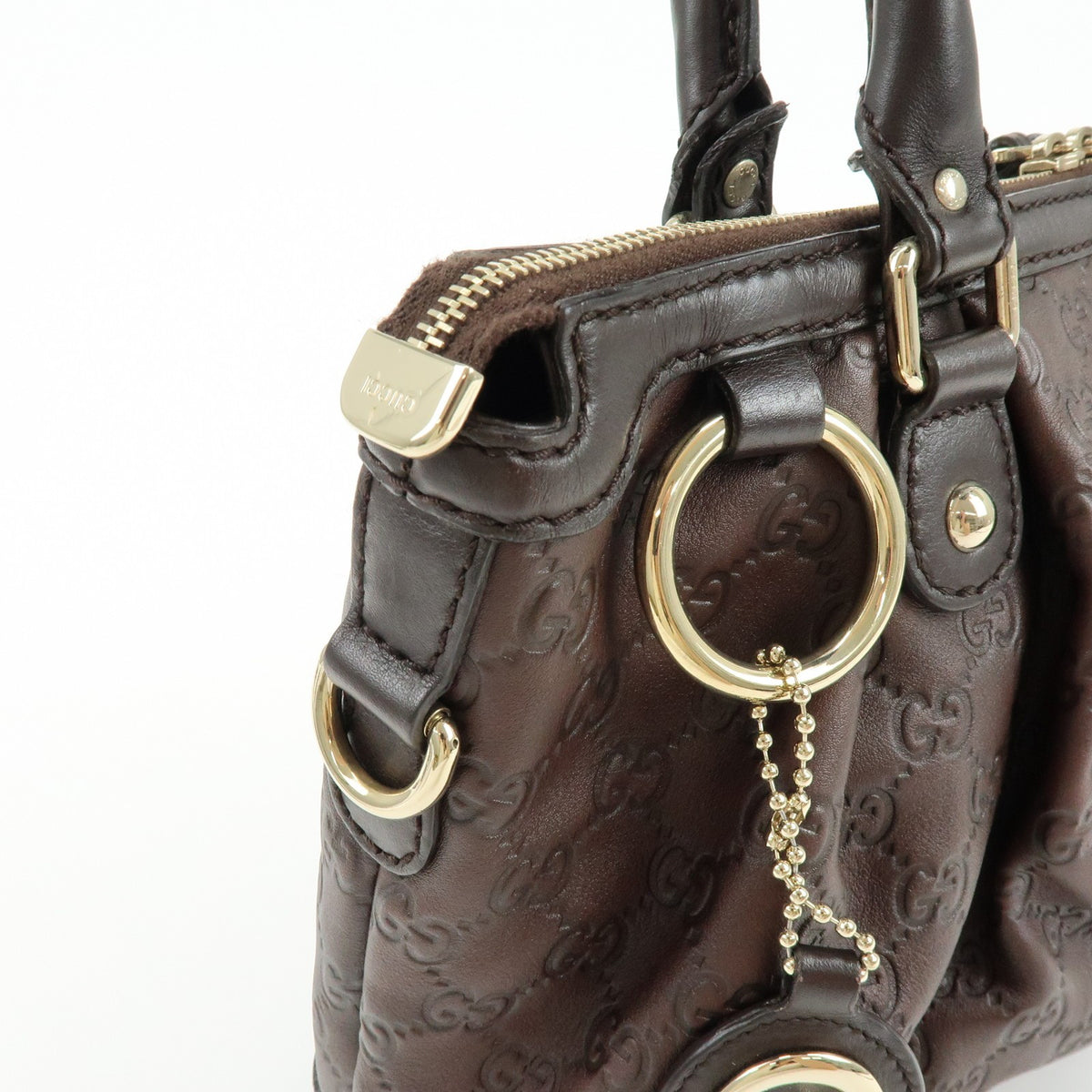 Gucci Sukey Top Handle Satchel Guccissima Leather, Brown, Leather, Handbag