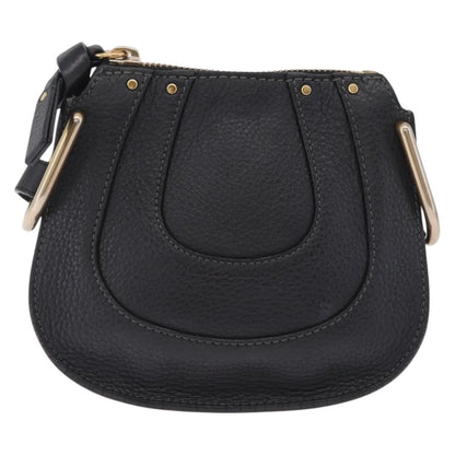 Chloe Hayley Hobo Leather, Black, Leather, Shoulder Bag