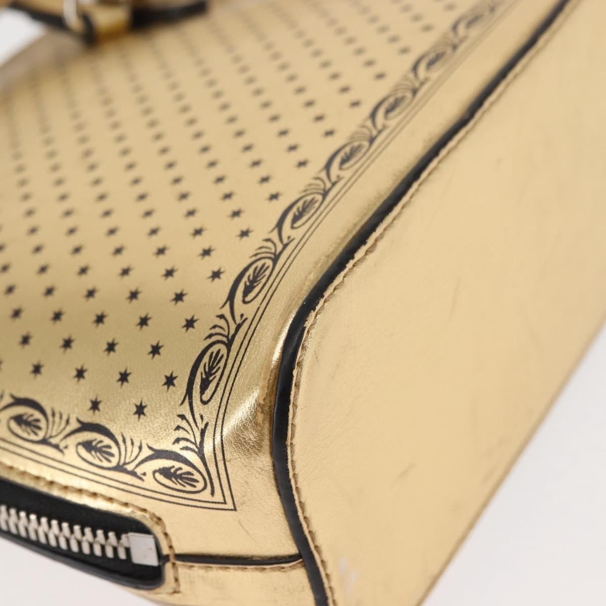 Gucci Dome Limited Edition Printed Leather, Gold, Leather, Crossbody Bag