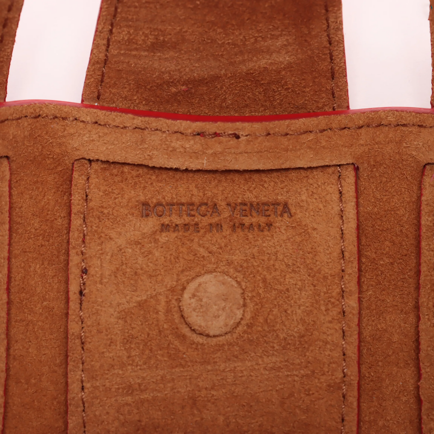 Bottega Veneta Vintage handbag Leather, RED, LEATHER, Handbag