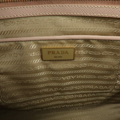 Prada Galleria Double Zip Saffiano Leather, Pink, Leather, Tote Bag