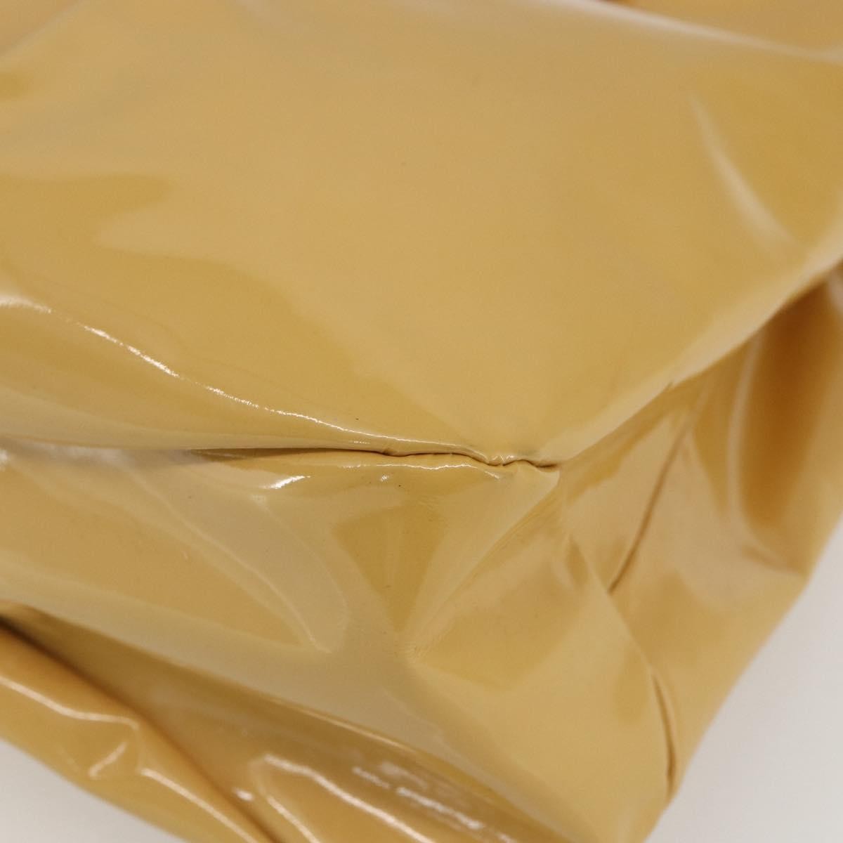 Salvatore Ferragamo Vala Patent Leather, Yellow, Patent Leather, Handbag