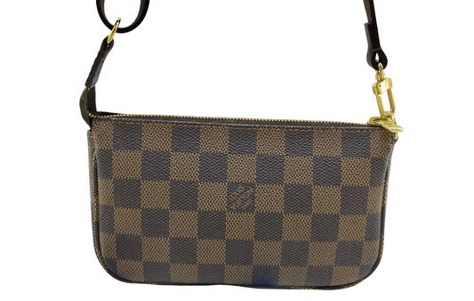 Louis Vuitton Pochette Accessoires Damier, BROWN, CANVAS, Clutche & pouche