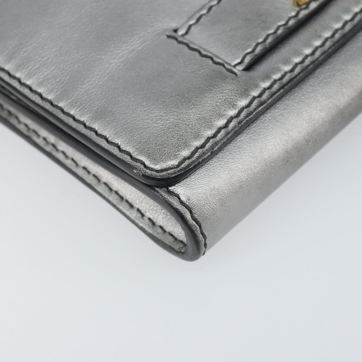 Christian Dior J'Adior Croisiere Chain Leather, Silver, Leather, Clutch