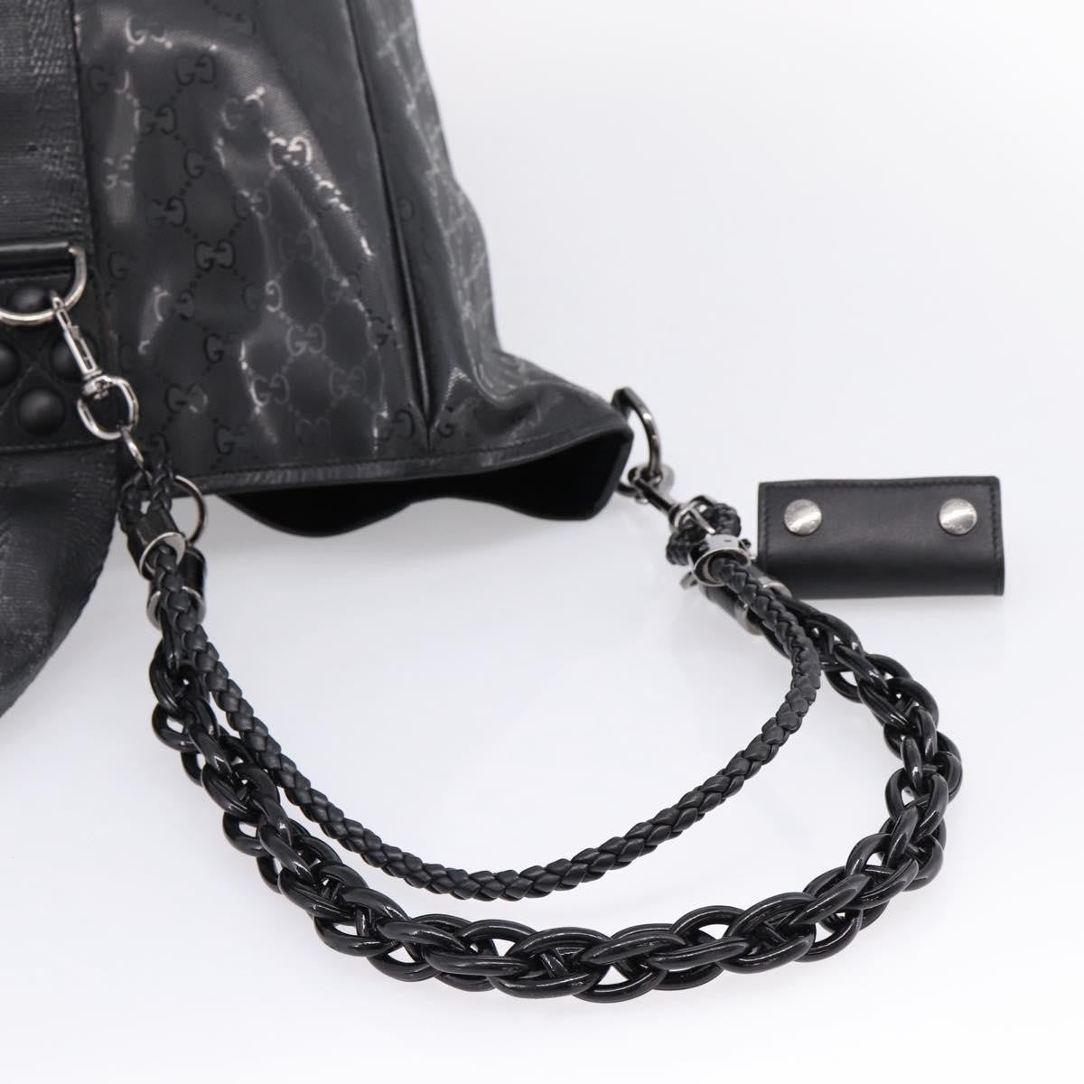 Gucci Indy Tote PVC Leather, Black, PVC, Tote Bag