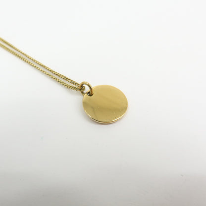 Christian Dior Vintage Logo Pendant Metal, Gold, Gold Plated, Necklace