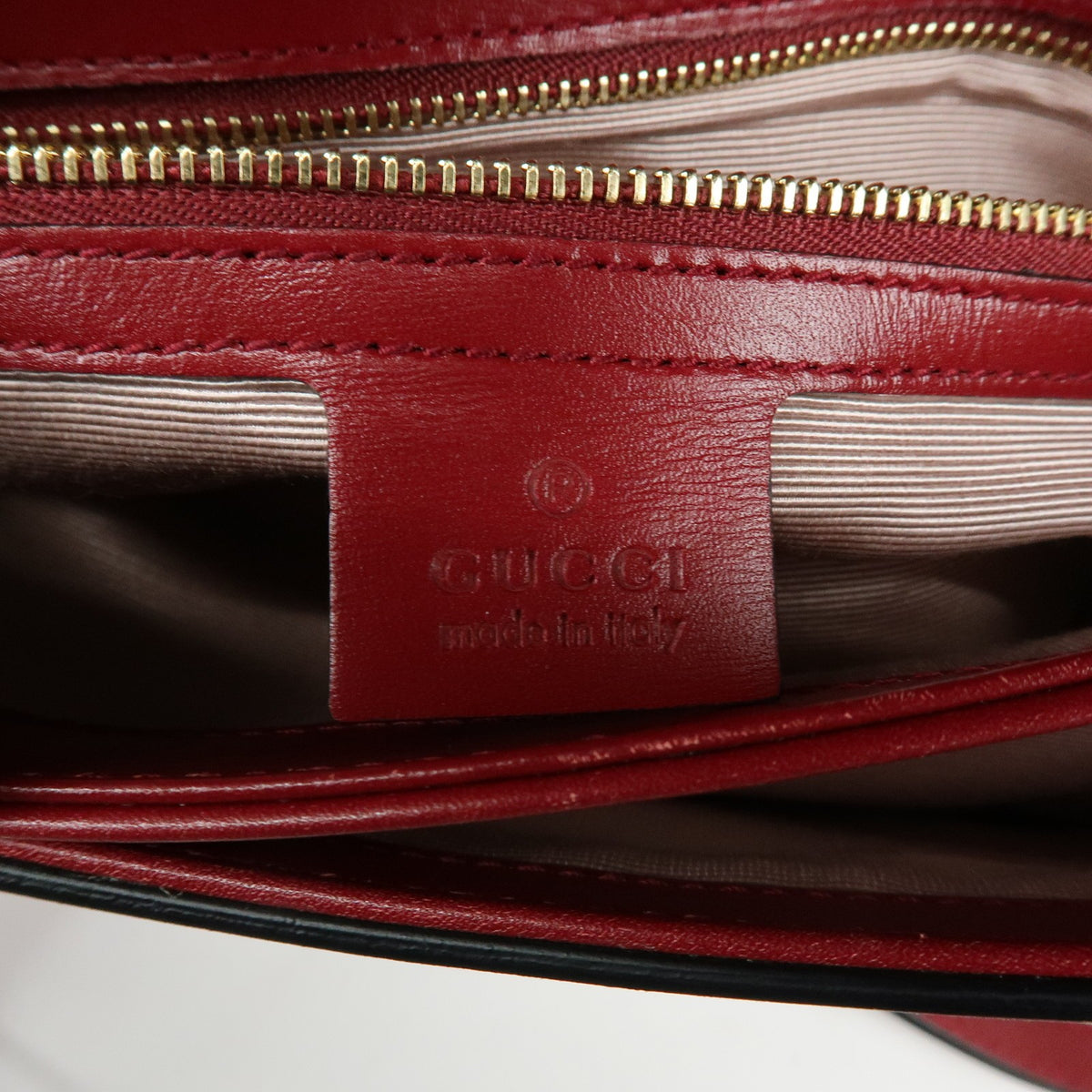 Gucci Arli Leather, Red, Leather, Shoulder Bag