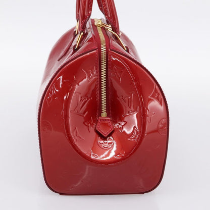 Louis Vuitton Montana Monogram Vernis, Red, Patent Leather, Handbag