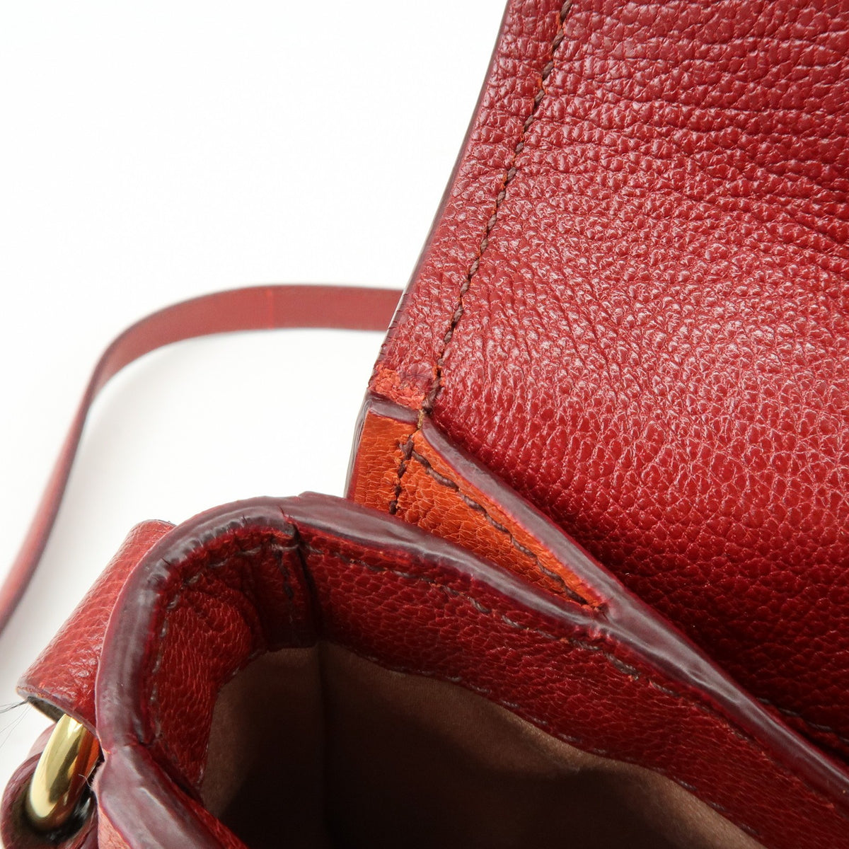 Miu Miu Madras Top Handle Leather, Red, Leather, Handbag