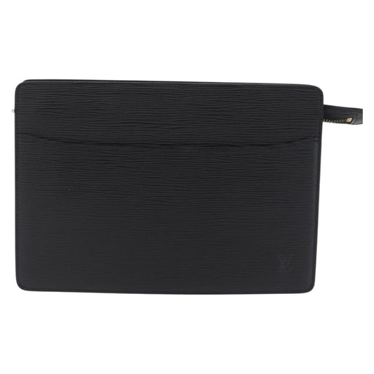 Louis Vuitton Pochette Homme Epi Leather, Black, Leather, Clutch