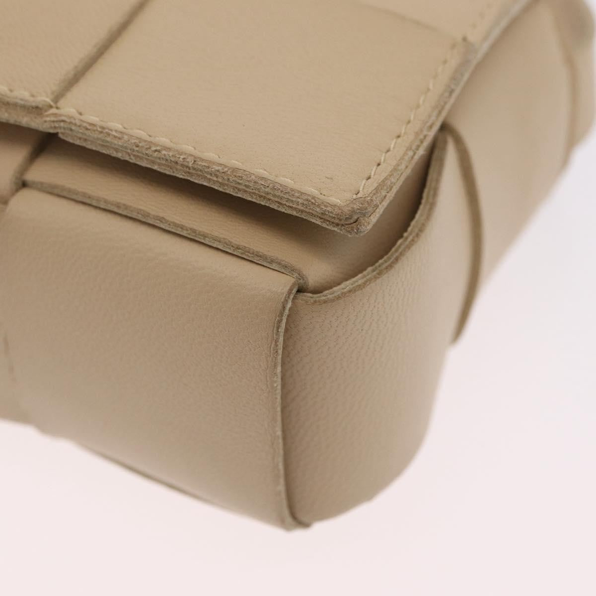Bottega Veneta Cassette Maxi Intrecciato Leather, Beige, Leather, Crossbody Bag