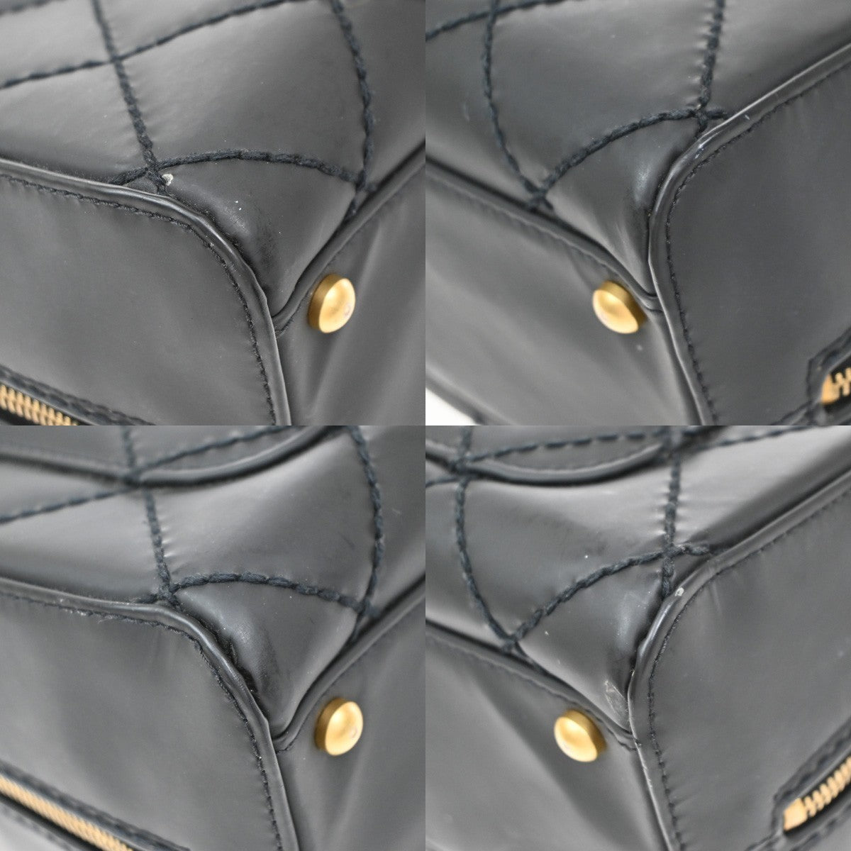 Chanel Wild Stitch Handbag Quilted Calfskin, Black, Leather, Shoulder Bag