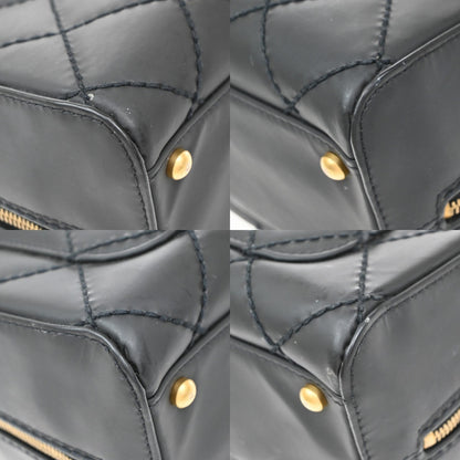 Chanel Wild Stitch Handbag Quilted Calfskin, Black, Leather, Shoulder Bag