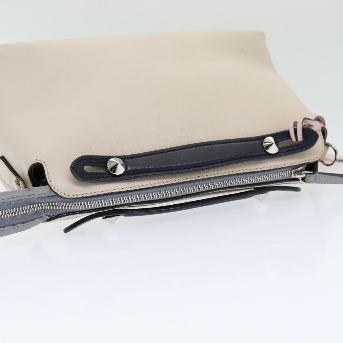 Fendi By The Way Satchel Leather, Beige, Leather, Handbag