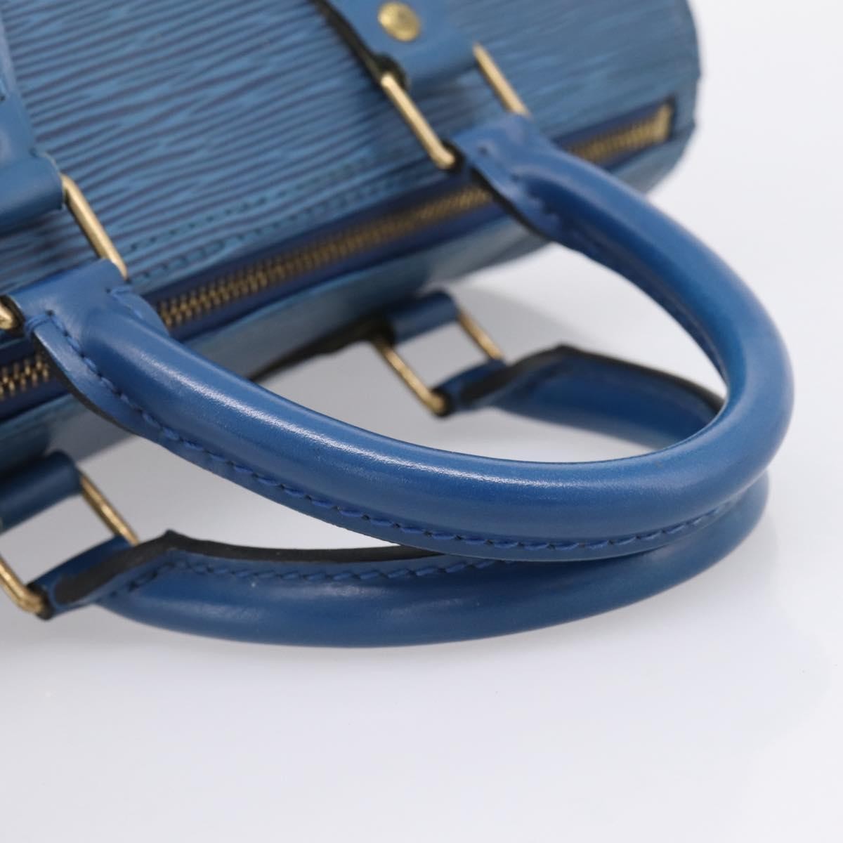 Louis Vuitton Speedy Epi Leather, Blue, Leather, Handbag