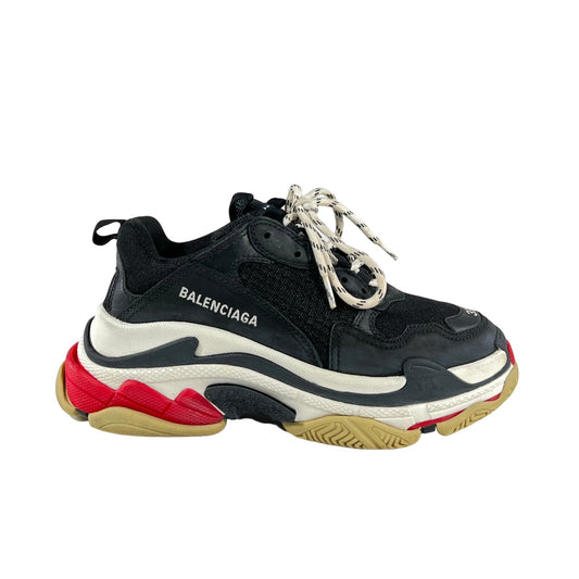 Balenciaga Triple S Sneakers Womens Size 9 Black Red