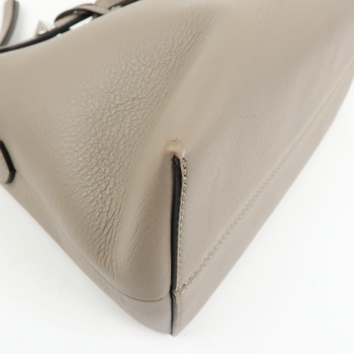 Fendi By The Way Satchel Leather, Beige, Leather, Handbag